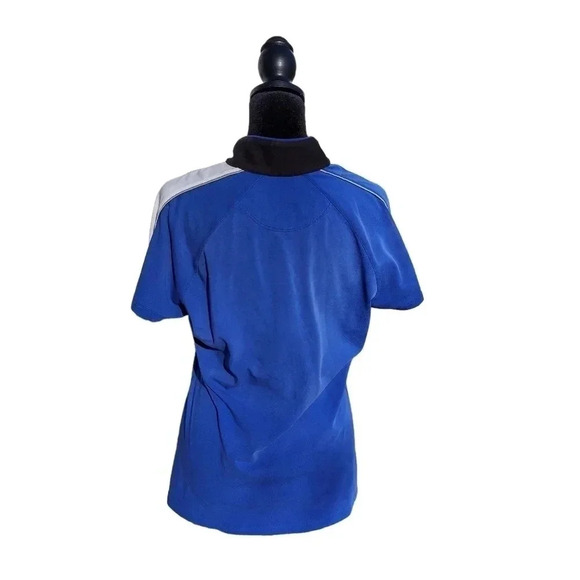 Annika Cutter & Buck Womens Blue & Black/ White Blouse Medium - Picture 2 of 11